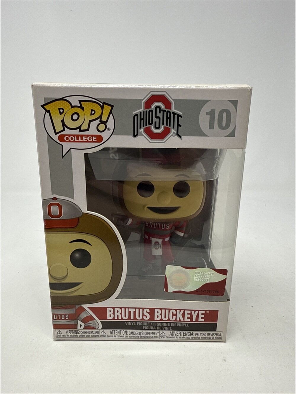 Funko POP! College - Brutus Buckeye #10 Ohio State University NCAA DAMAGED BOX